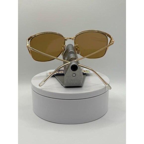 NEW Vintage Oversize Sunglasses | Non RX | Detailed Style | Gold Metal Frame main image 6